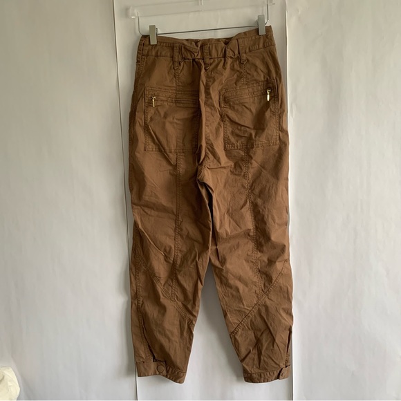 Anthropologie Ellie Utility Embroidered Trouser pants high waisted - Picture 11 of 16